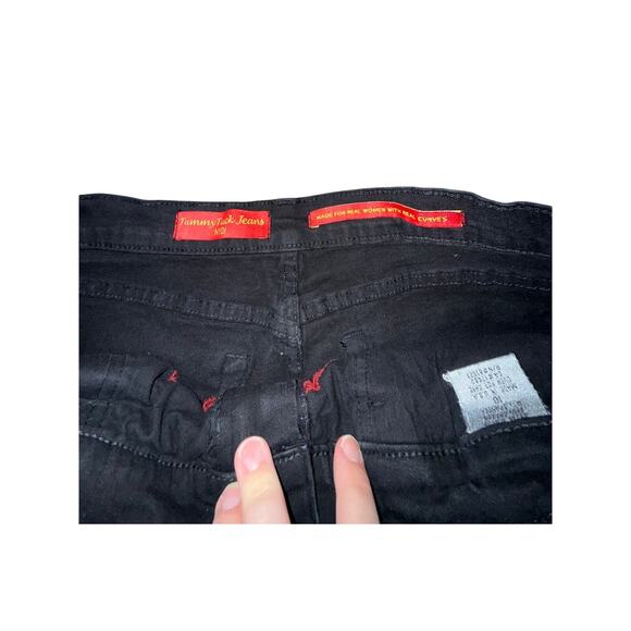 Vtg Y2K Not Your Daughters Jeans (NYDJ) Tummy Tuck Bootcut Black Denim Sz 16 - Picture 4 of 5